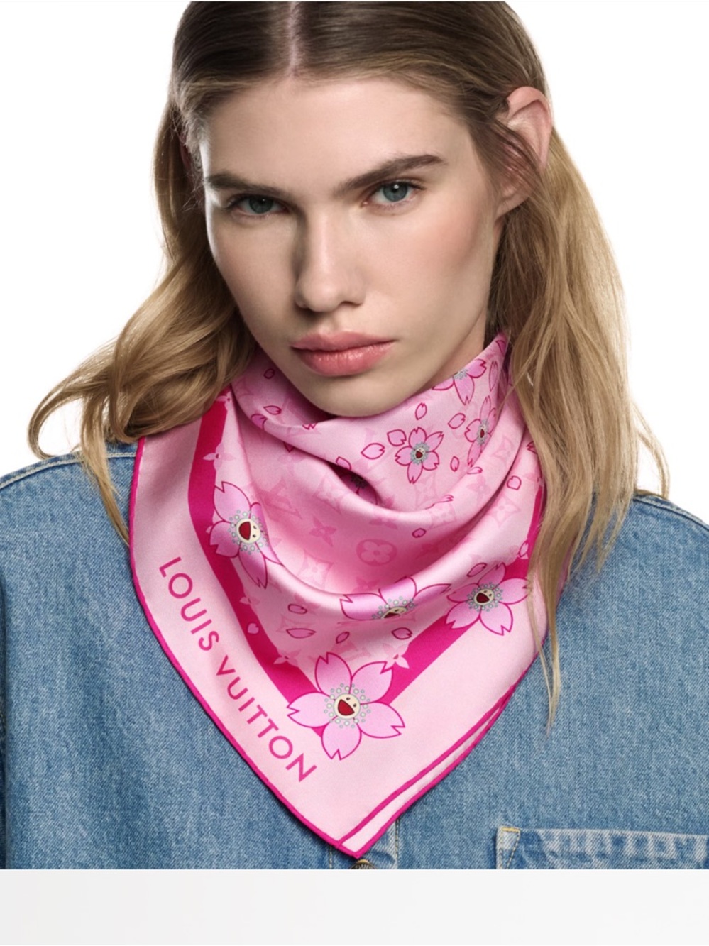 LV x TM Monogram Cherry Blossom Square 70